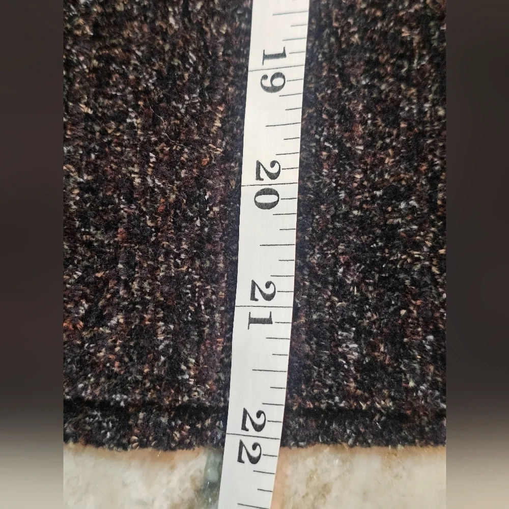 Pendleton Vintage Ribbed Chenille Sweater Black Brown Mix Size S